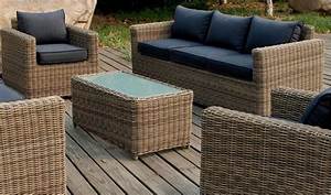 Salon de jardin en rotin pour exterieur