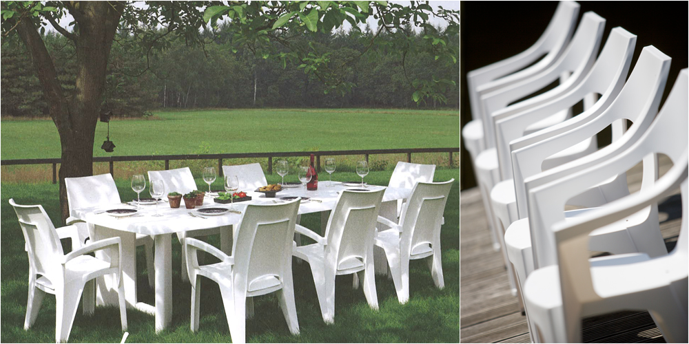 Rénover un salon de jardin en pvc blanc