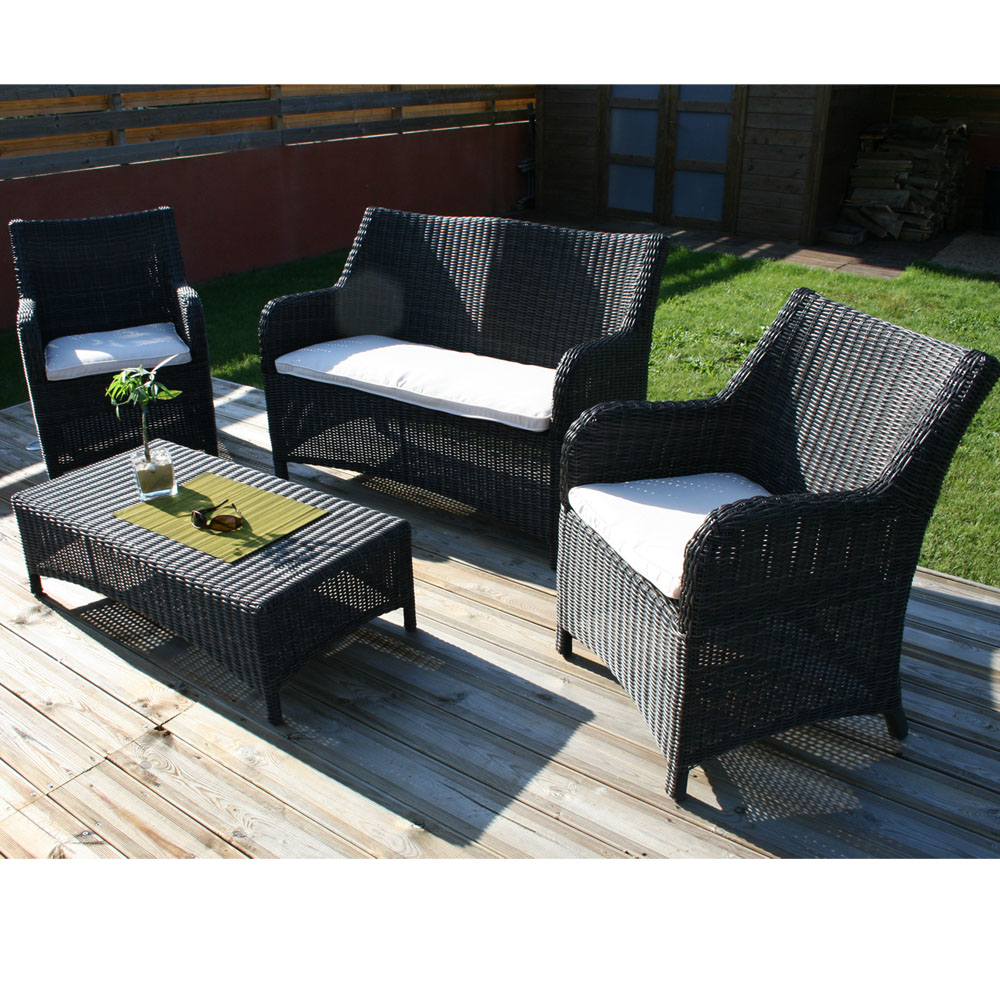 Table jardin rotin