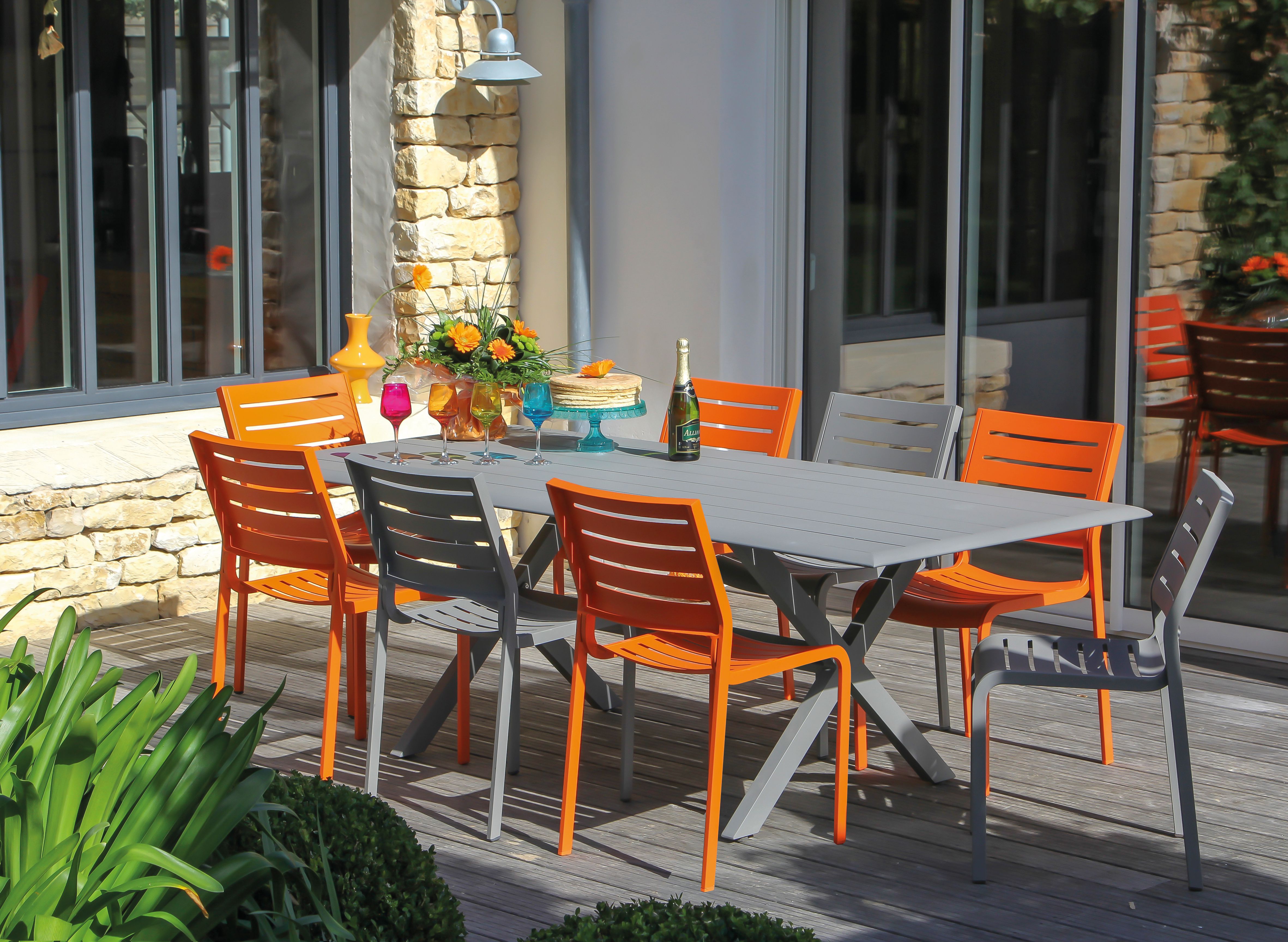 Salon de jardin bois couleur