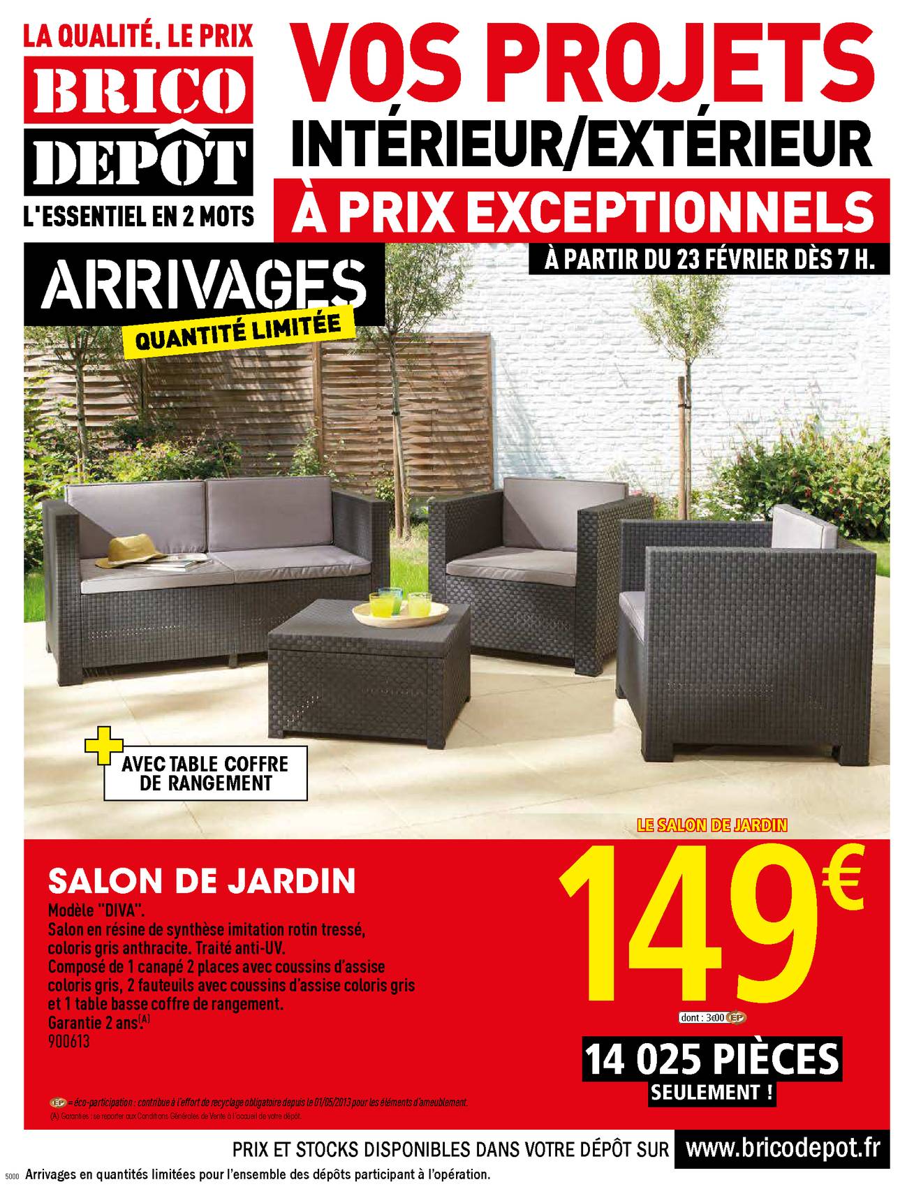 Salon de jardin encastrable brico depot