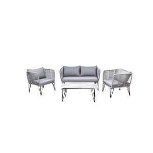 Bali salon de jardin résine tressée acier gris anthracite
