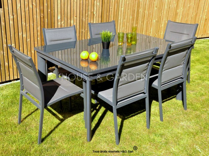 Salon de jardin pas cher alu