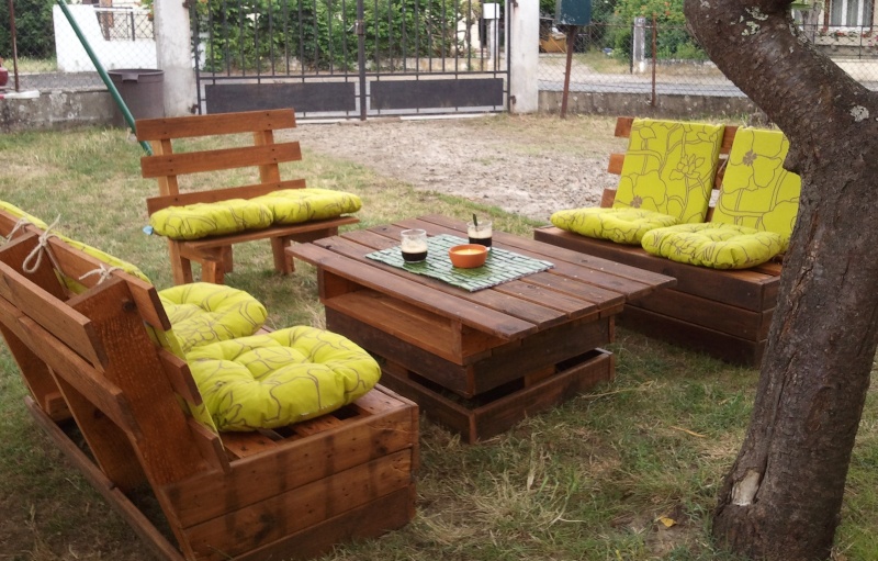 Salon de jardin fait soi meme avec palette