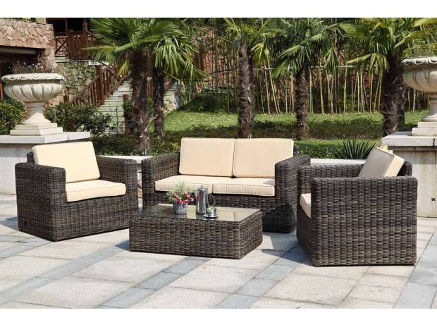 Salon jardin gris pas cher