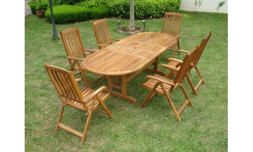 Mobilier de jardin en teck pas cher
