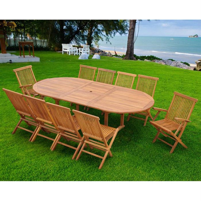 Salon de jardin teck solde