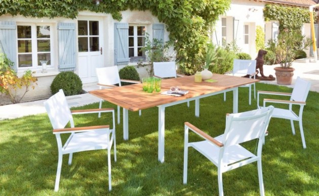 Salon de jardin blanc mr bricolage