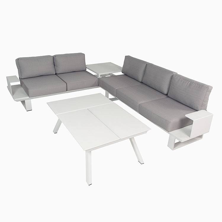 Salon de jardin aluminium azua gris