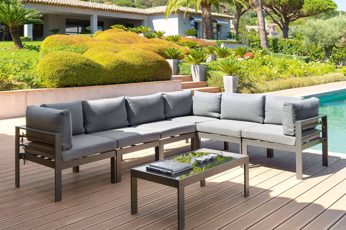 Salon bas de jardin daveport