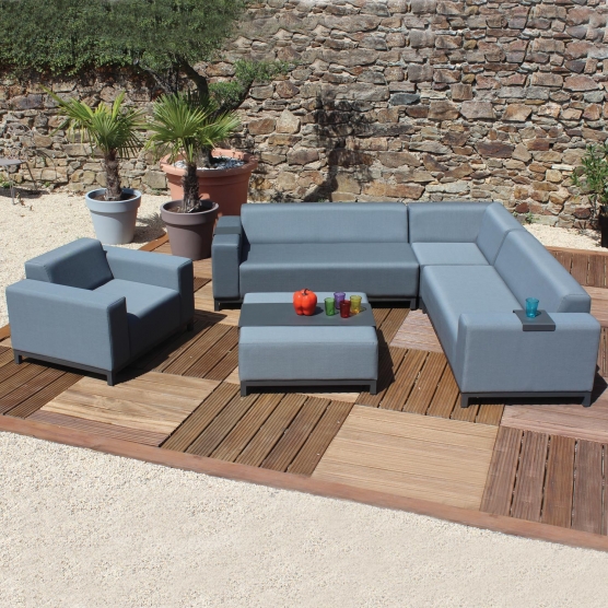 Salon de jardin couleur gris
