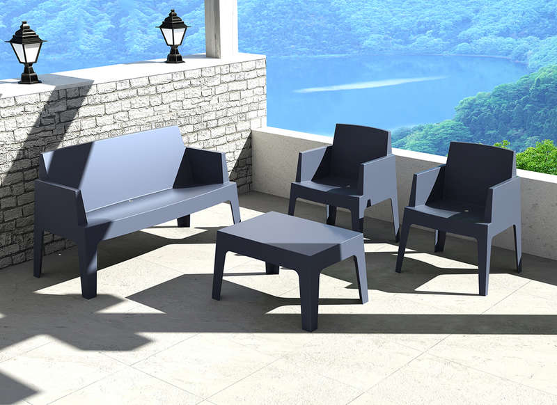 Salon de jardin design gris