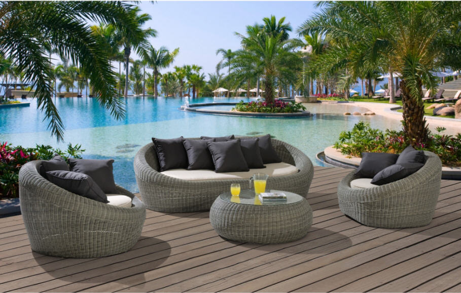 Promo salon de jardin en resine tressee