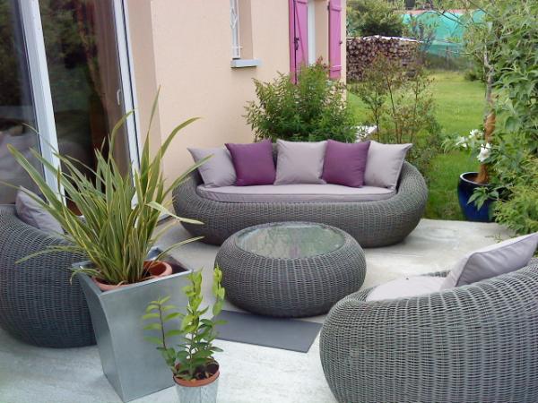Salon de jardin en rotin pvc