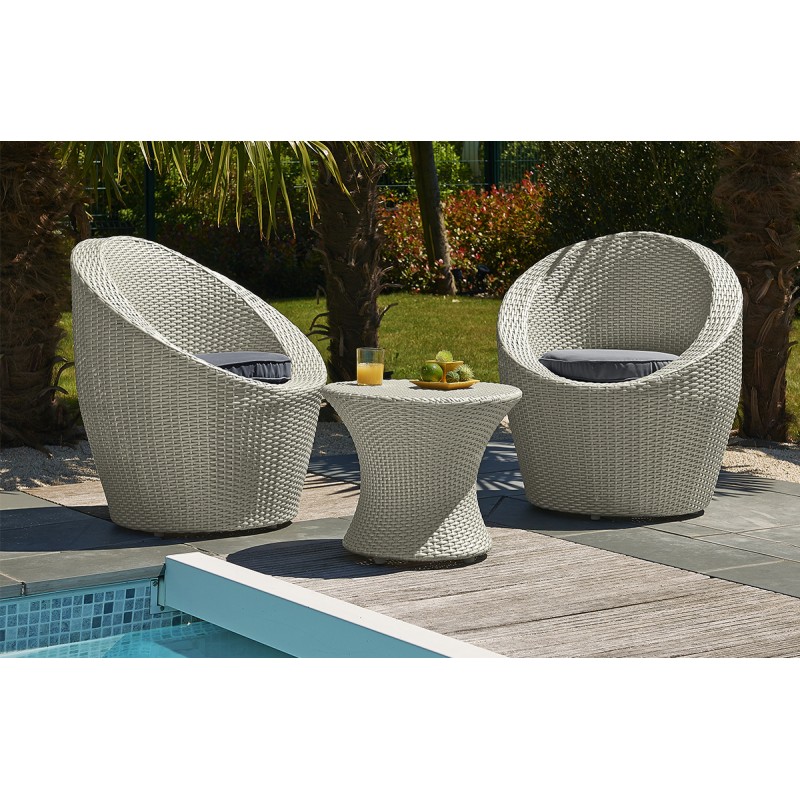 Salon de jardin resine 3 pieces