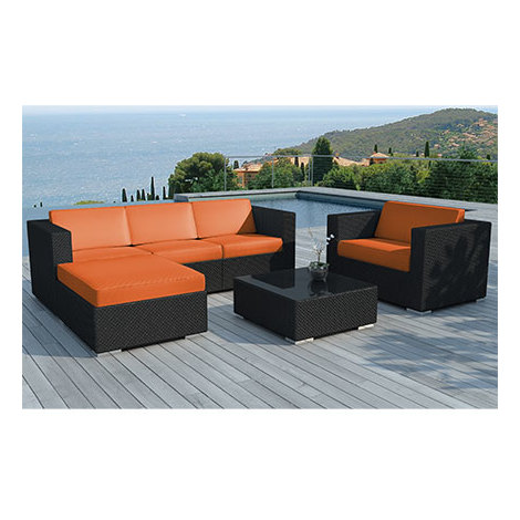 Salon de jardin orange