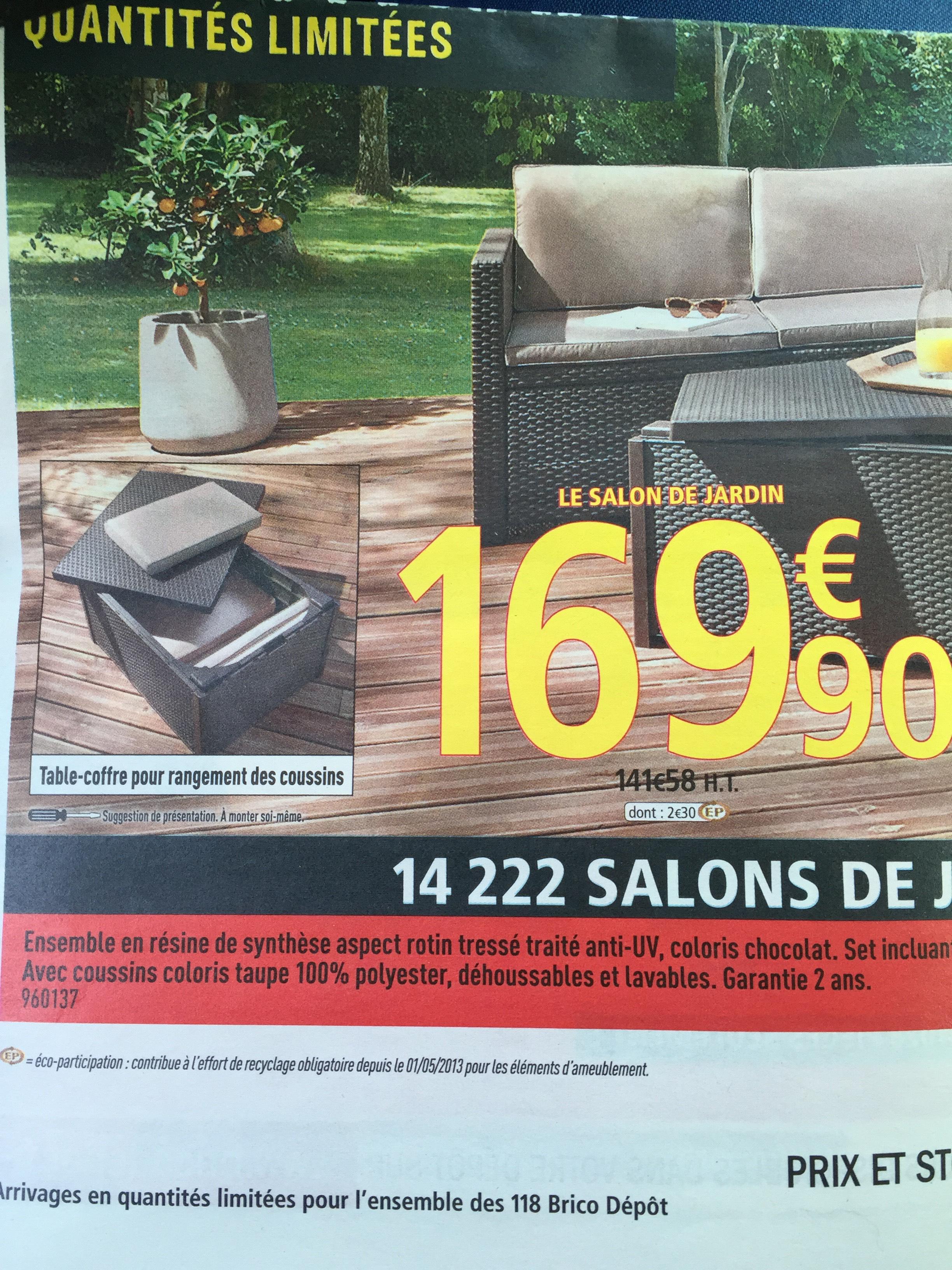 Salon de jardin allibert brico depot 2016