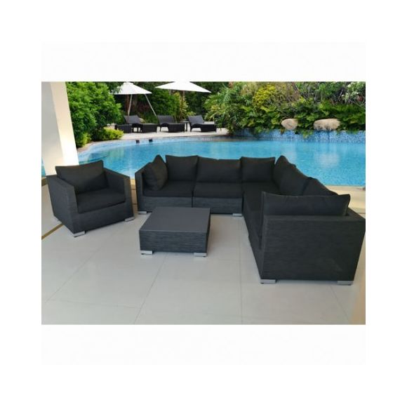 Salon de jardin modulable lounge 6/8 personnes
