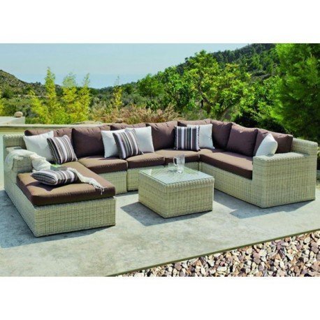 Salon de jardin 6 places en resine