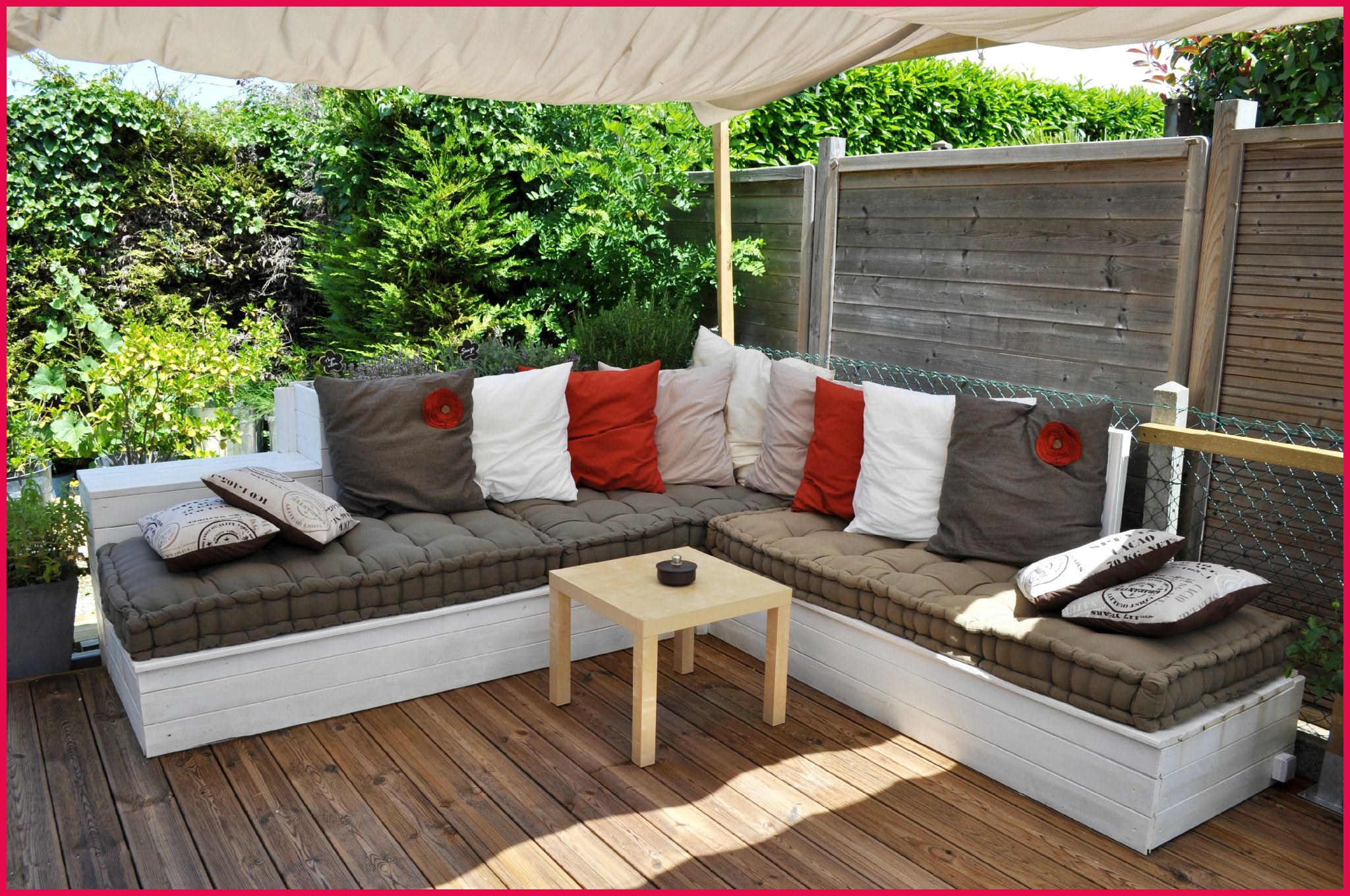 Salon de jardin en gros bambou