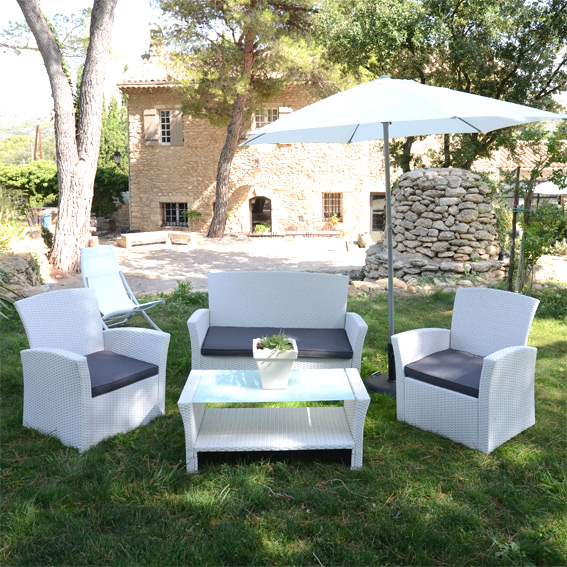 Salon de jardin resine plastique pas cher