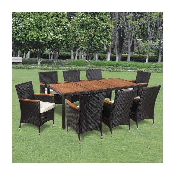 Salon de jardin bois resine