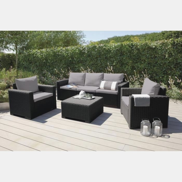 Salon de jardin allibert avec coffre de rangement