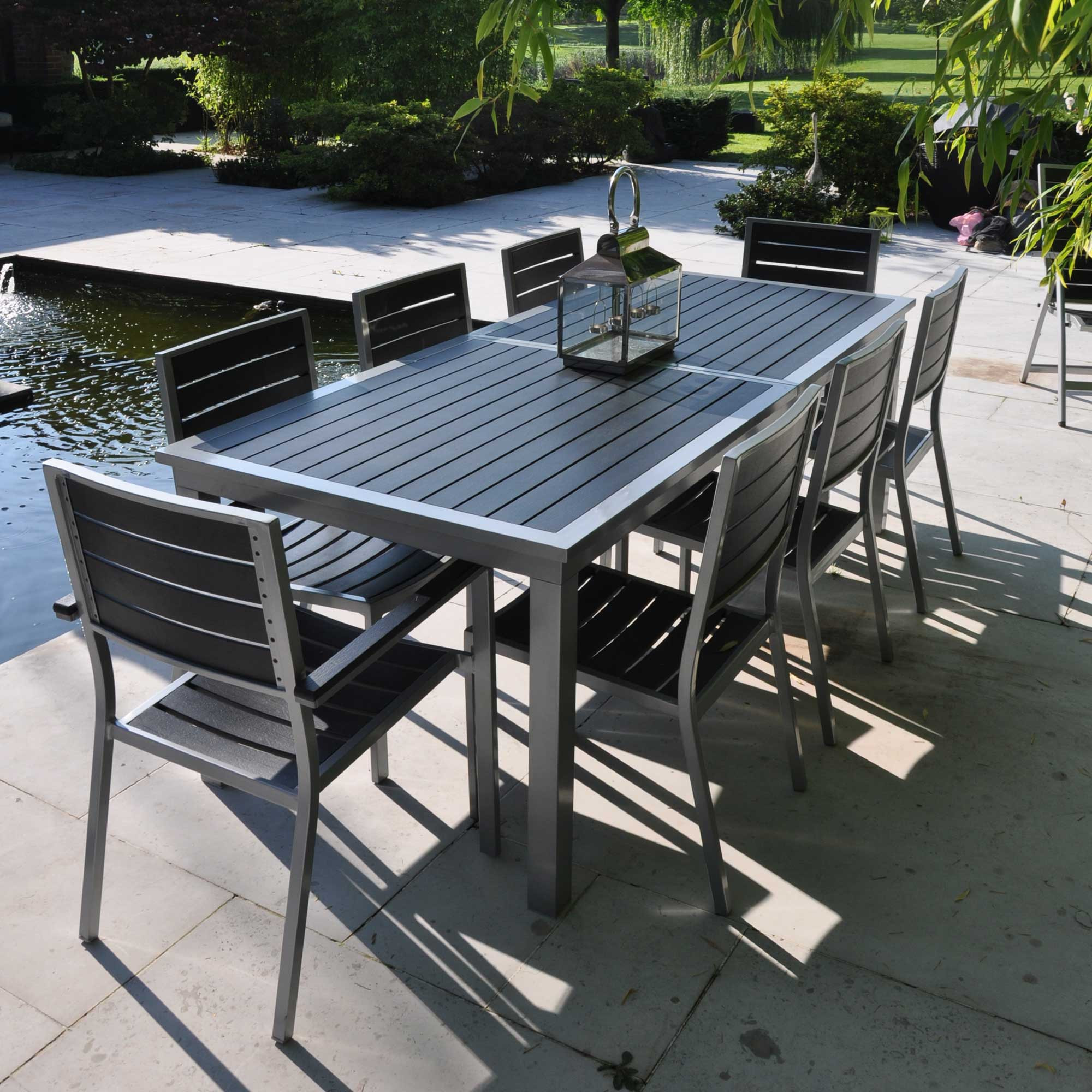 Salon de jardin bois banc