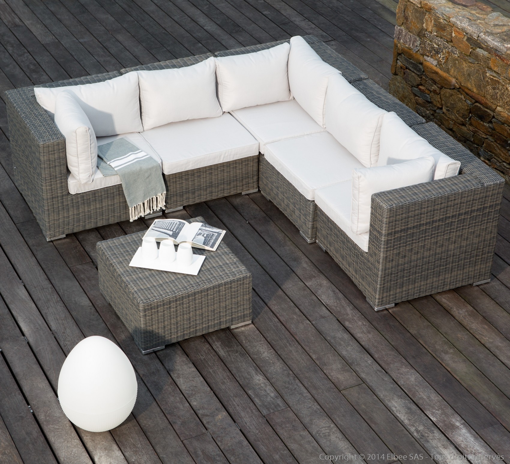 Salon de jardin canape d'angle