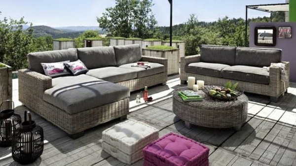 Salon de jardin en rotin alinea