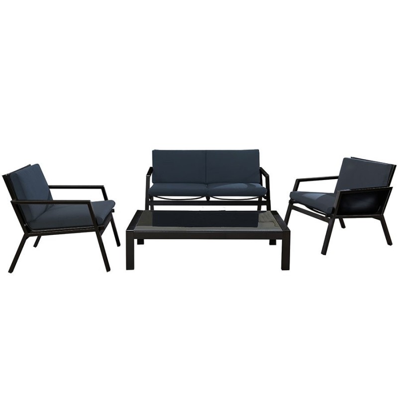 Salon de jardin en alu et textilene