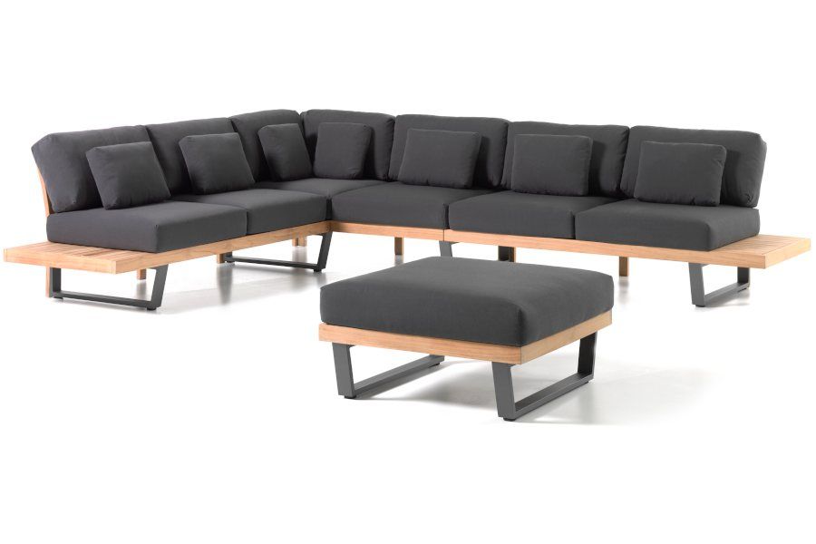 Salon de jardin en teck et aluminium