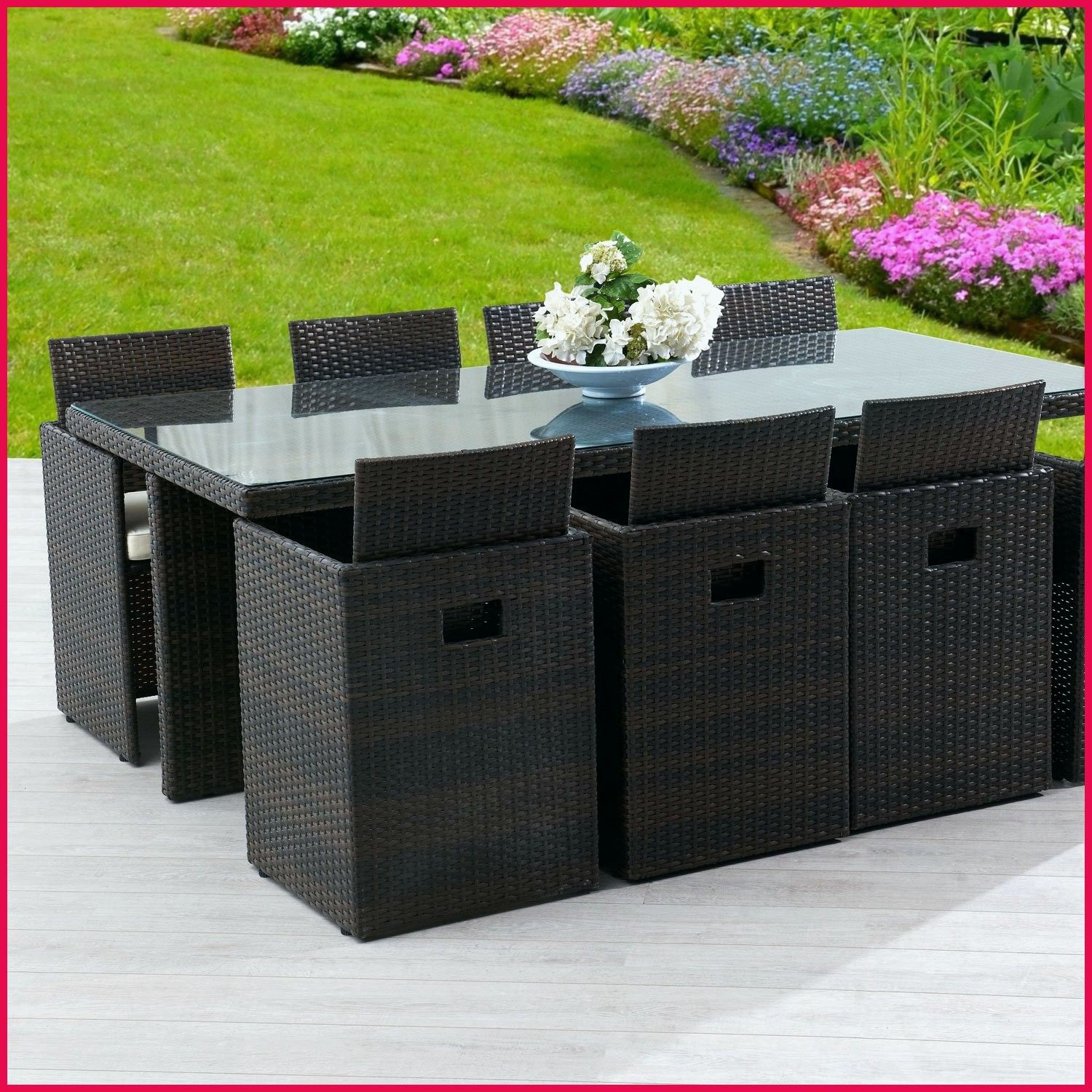 Mobilier de jardin resine tressee pas cher