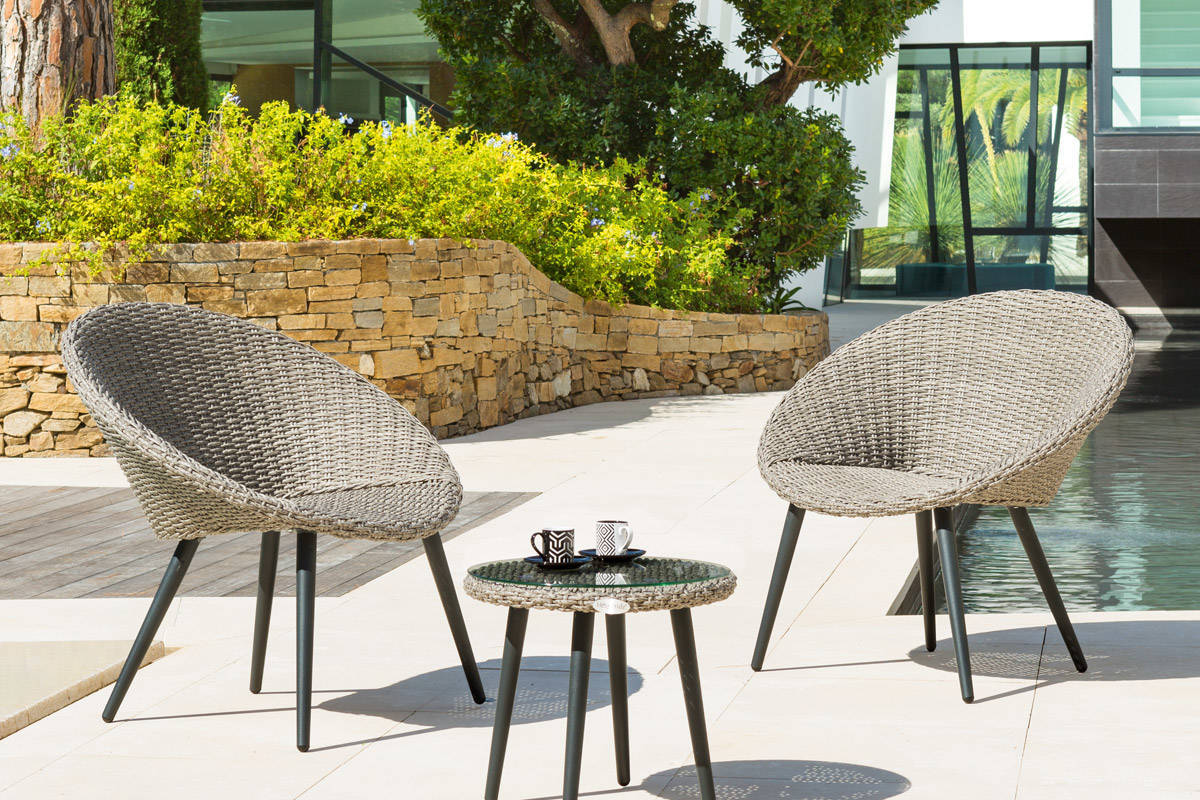 Salon de jardin en bois 2 personnes