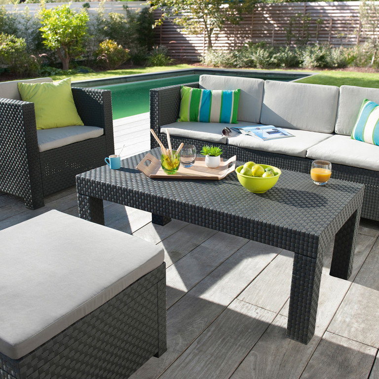 Conforama salon de jardin en teck