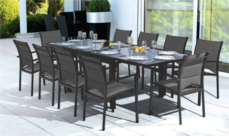 Salon de jardin aluminium a rallonge