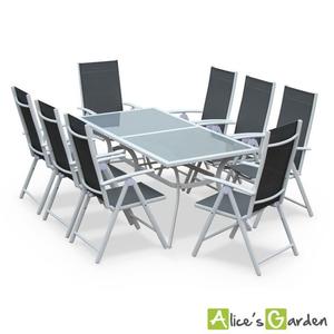 Salon de jardin 8 places plastique