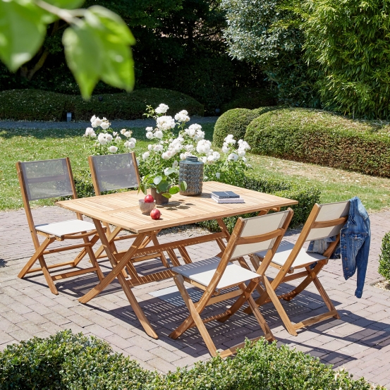 Salon de jardin hanoï en bois