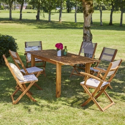 Salon de jardin en acacia