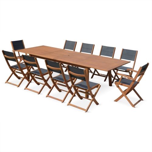 Salon de jardin aspect bois