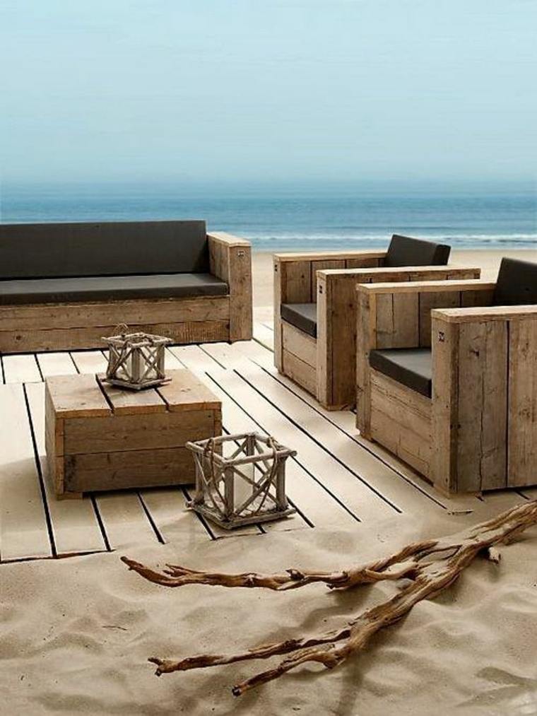 Salon de jardin en bois de recuperation
