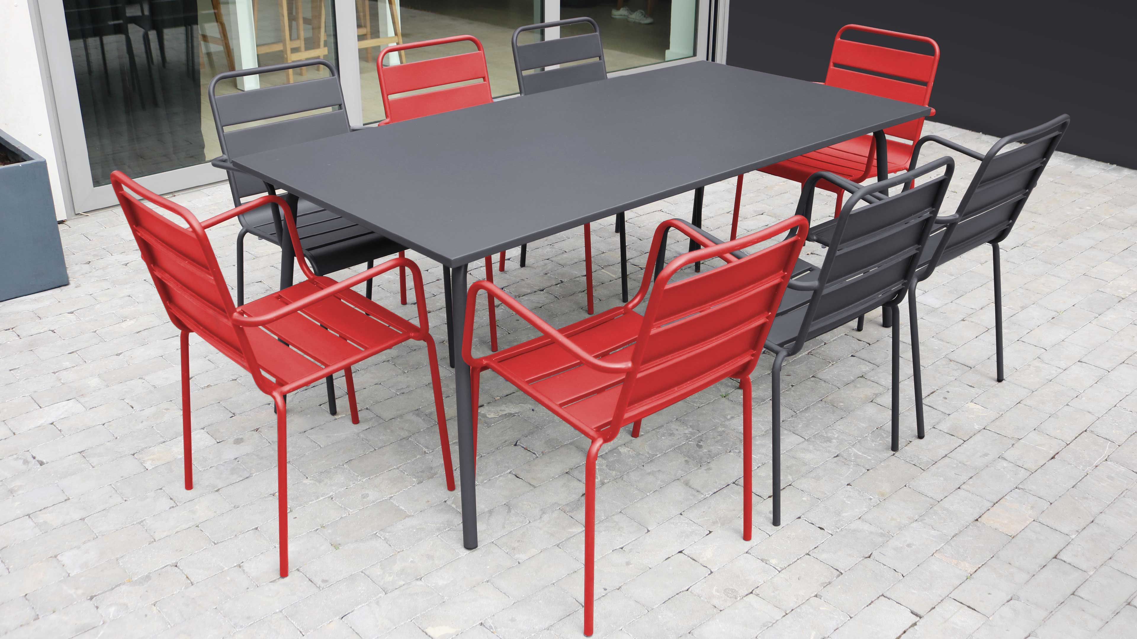 Salon de jardin aluminium design