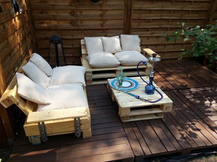 Idées salon de jardin en palette