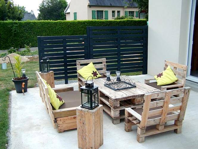 Salon de jardin bois de recup