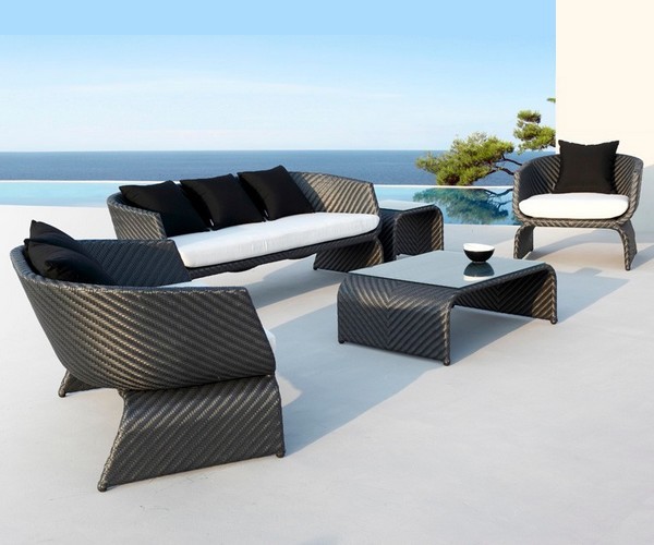 Mobilier de jardin en resine