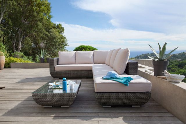 Salon de jardin en bois collection adonia