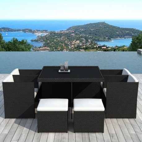 Salon de jardin resine encastrable 8 places