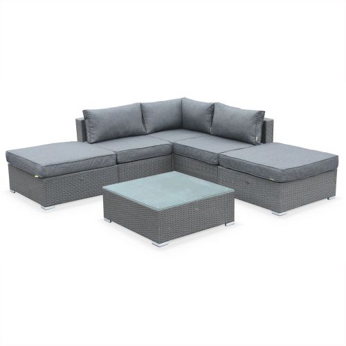 Salon de jardin angle resine