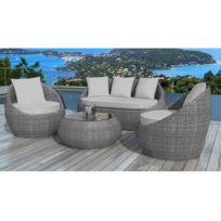 Salon jardin resine tressee