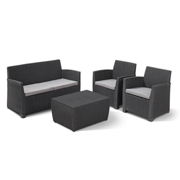 Salon de jardin allibert marron